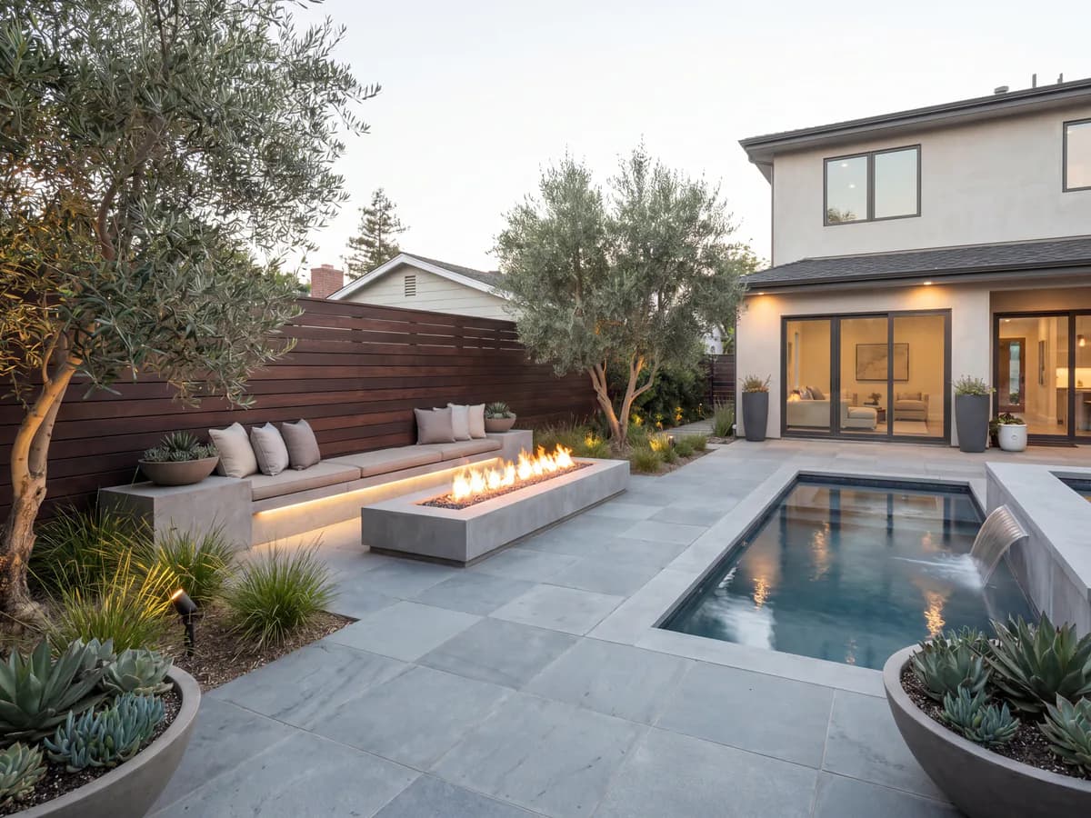 A backyard lawn reimagined with a new landscape design
