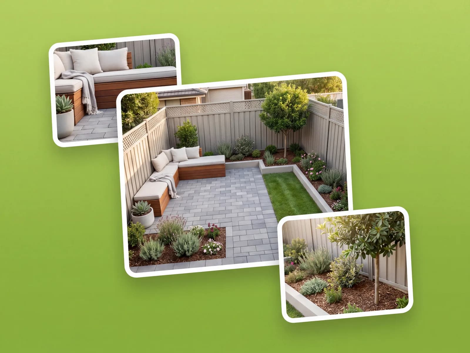 Small backyard redesign generated from a photo