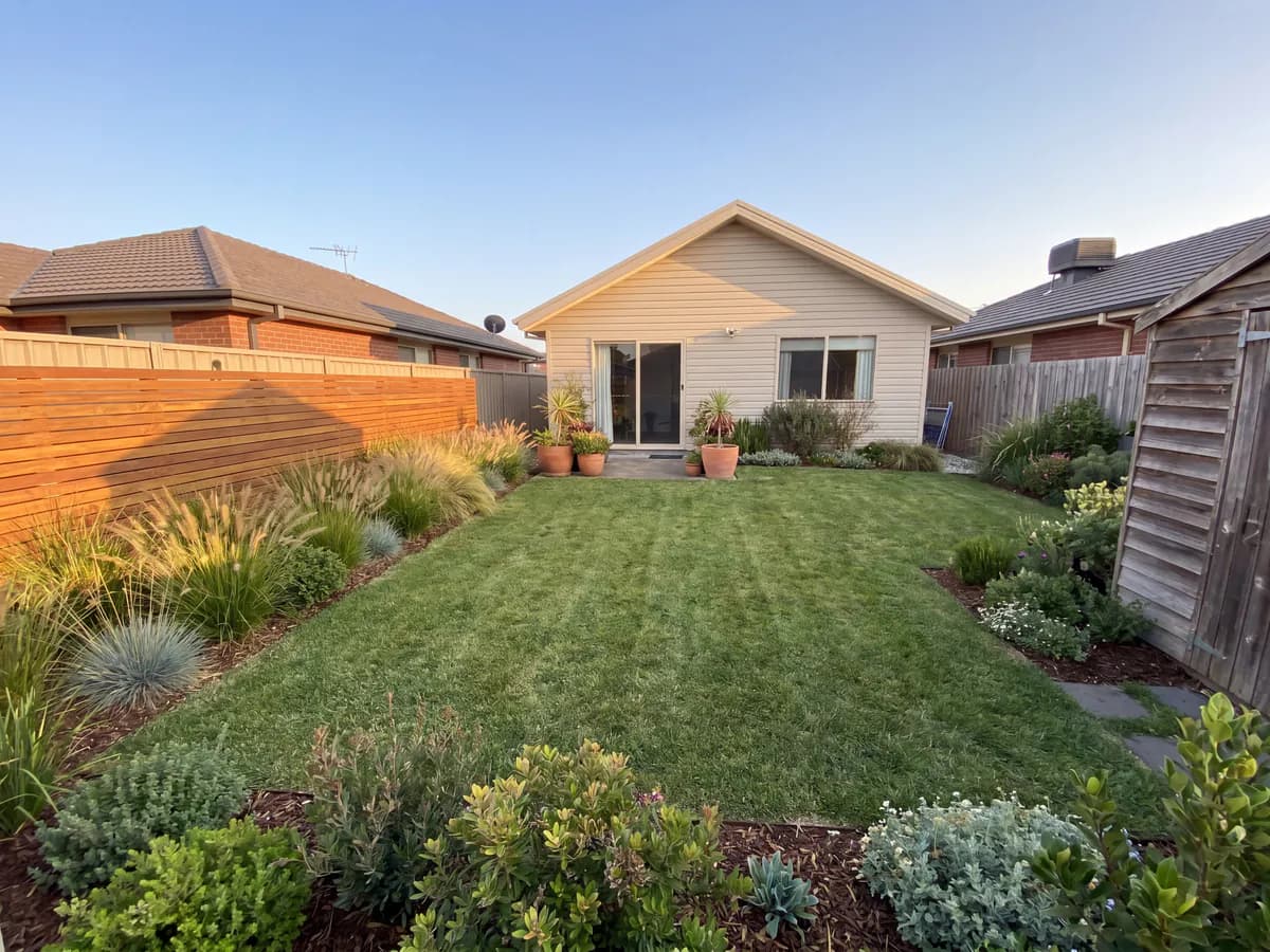 The same yard transformed into a finished landscape design concept