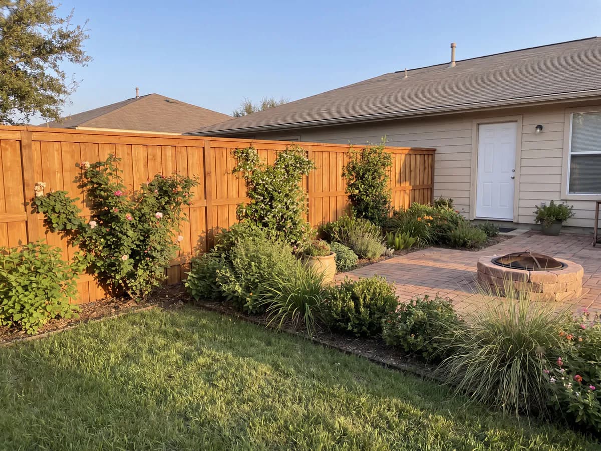 The same yard transformed into a finished landscape design concept