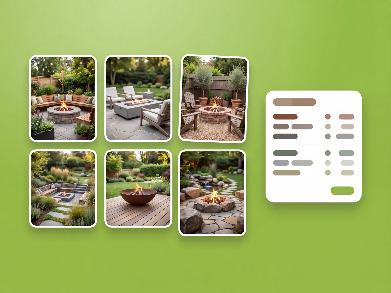 Wood-burning vs gas fire pit generated from a photo