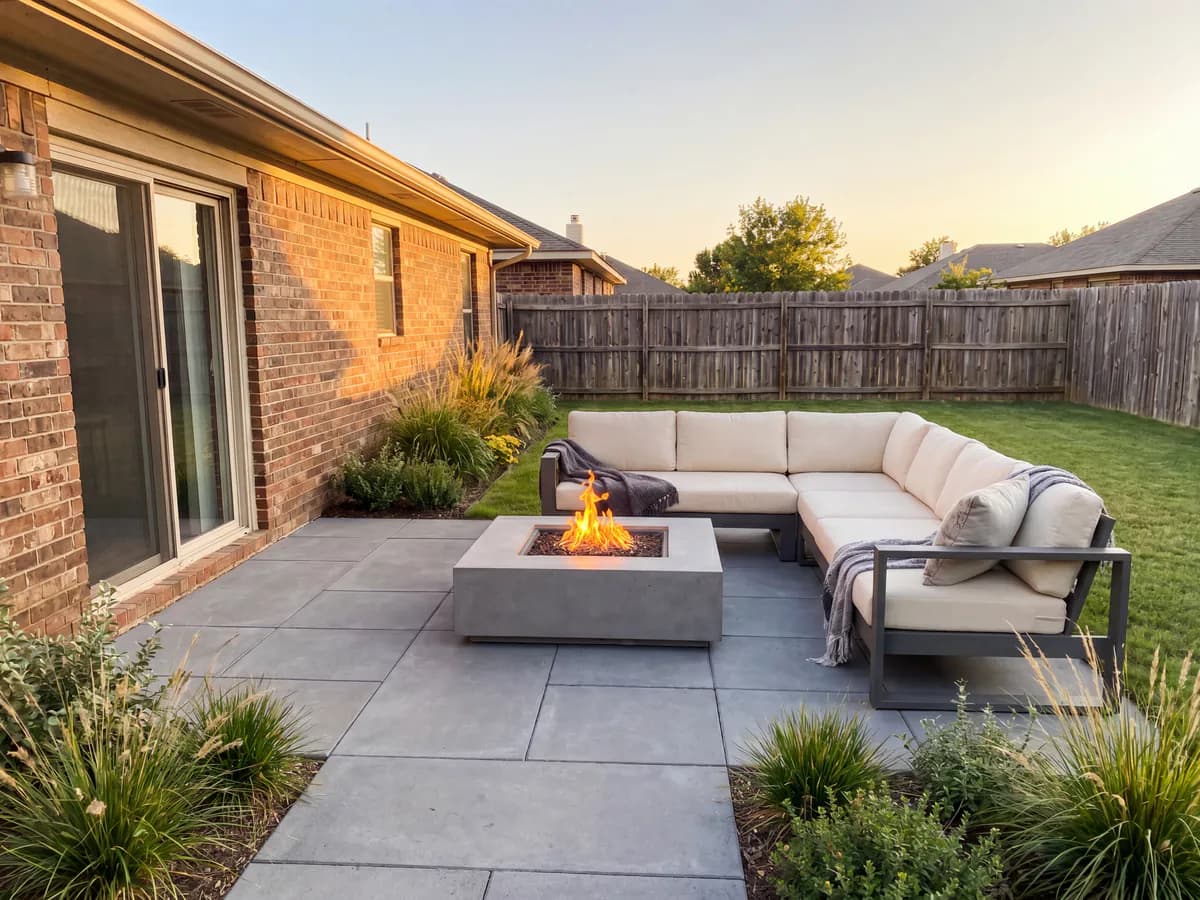 The same yard transformed into a finished landscape design concept