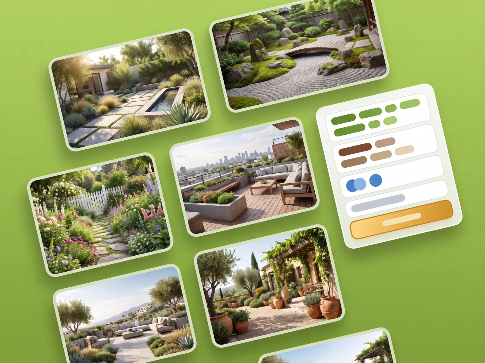 Garden bed layout plan with planting from OutdoorBrite