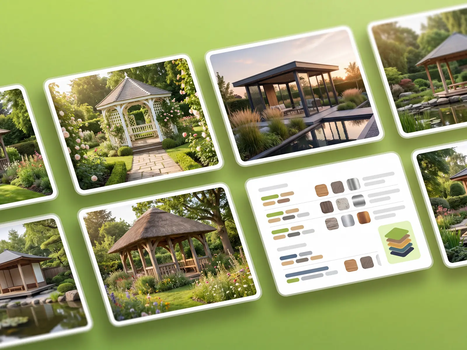 Gazebo placement options generated from a photo