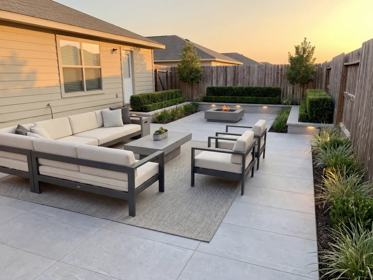 The same yard transformed into a finished landscape design concept