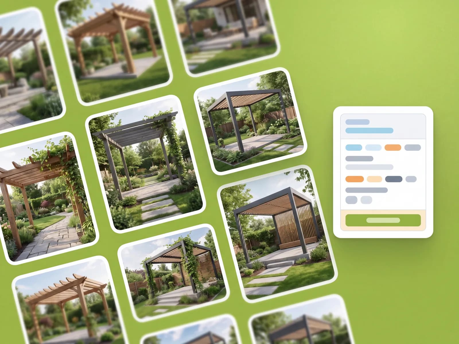 Attached vs freestanding pergola generated from a photo