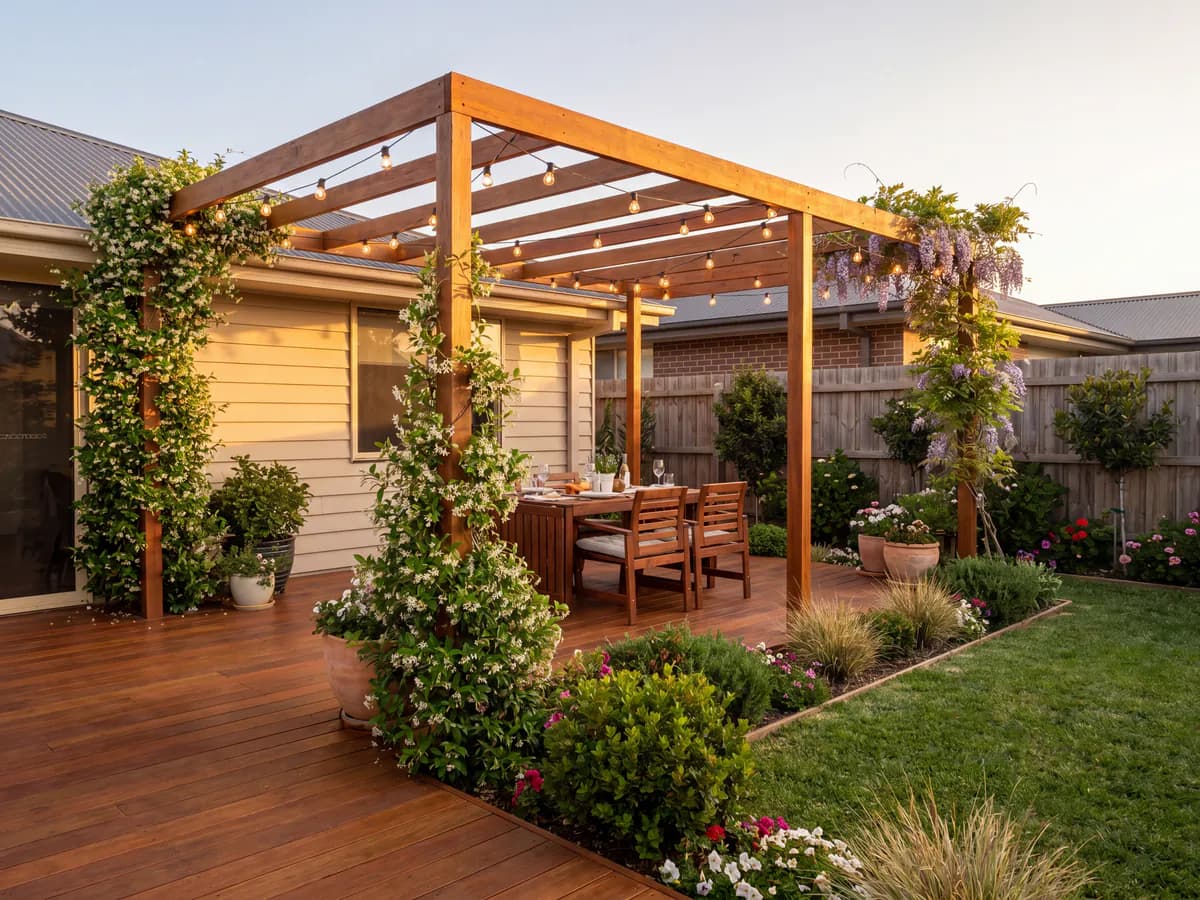 The same yard transformed into a finished landscape design concept