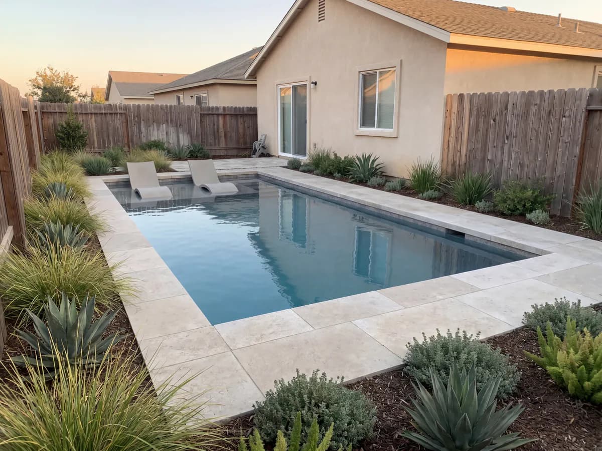 The same yard transformed into a finished landscape design concept