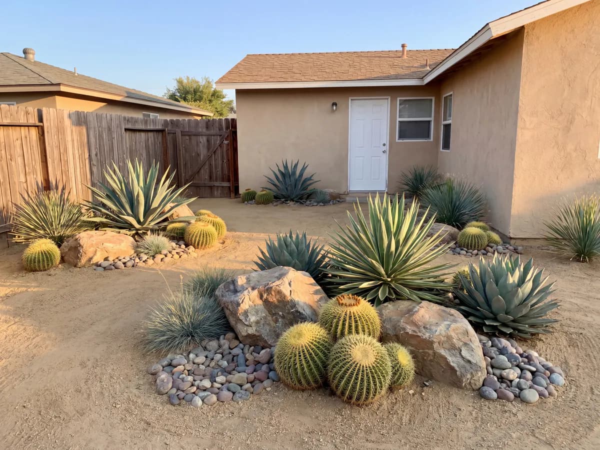 The same yard transformed into a finished landscape design concept