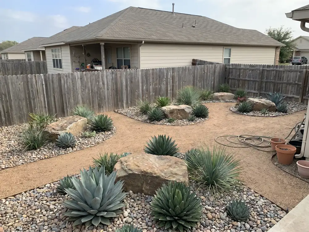 Boulder & agave