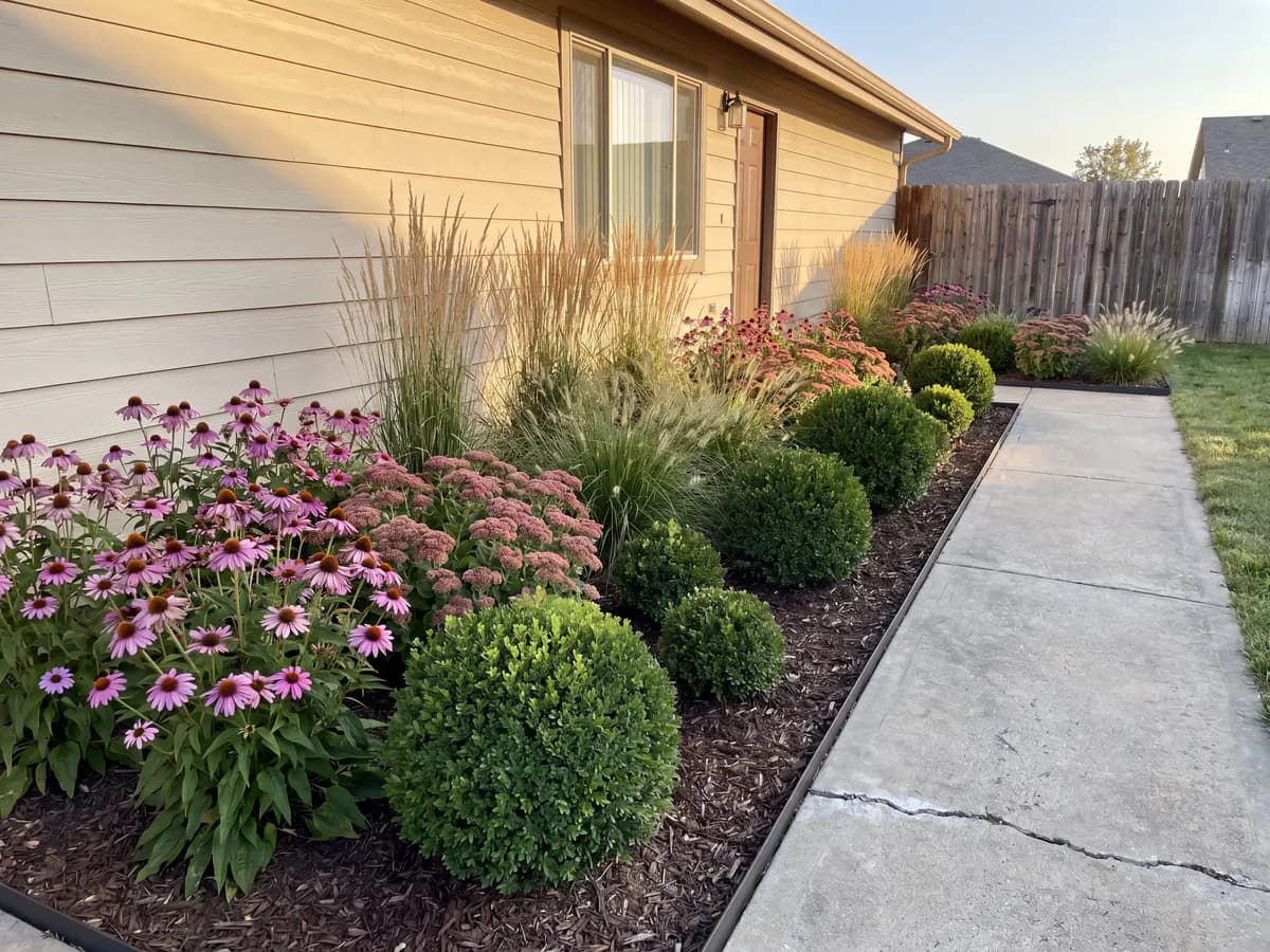 The same yard transformed into a finished landscape design concept