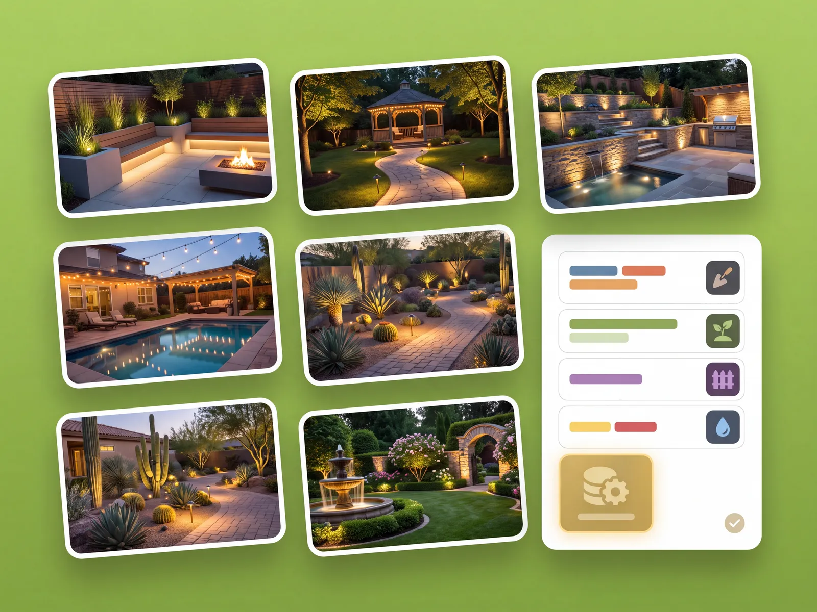 Saved landscape lighting concept ready to brief an installer