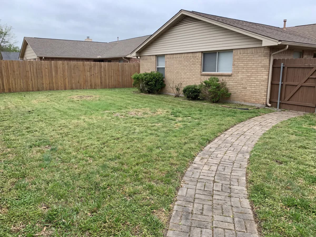 Landscape lighting design tool before and after: a daytime yard photo turned into an evening lighting concept.