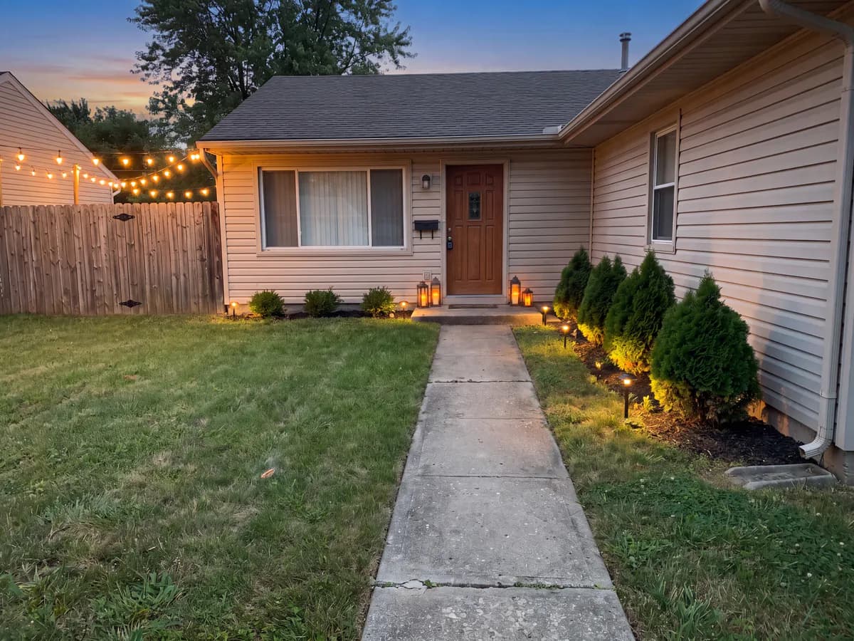 The same yard transformed into a finished landscape design concept