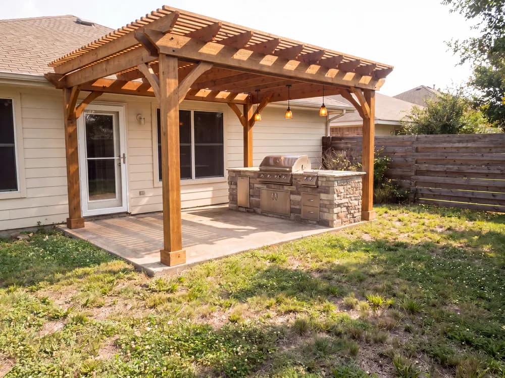 Pergola-covered
