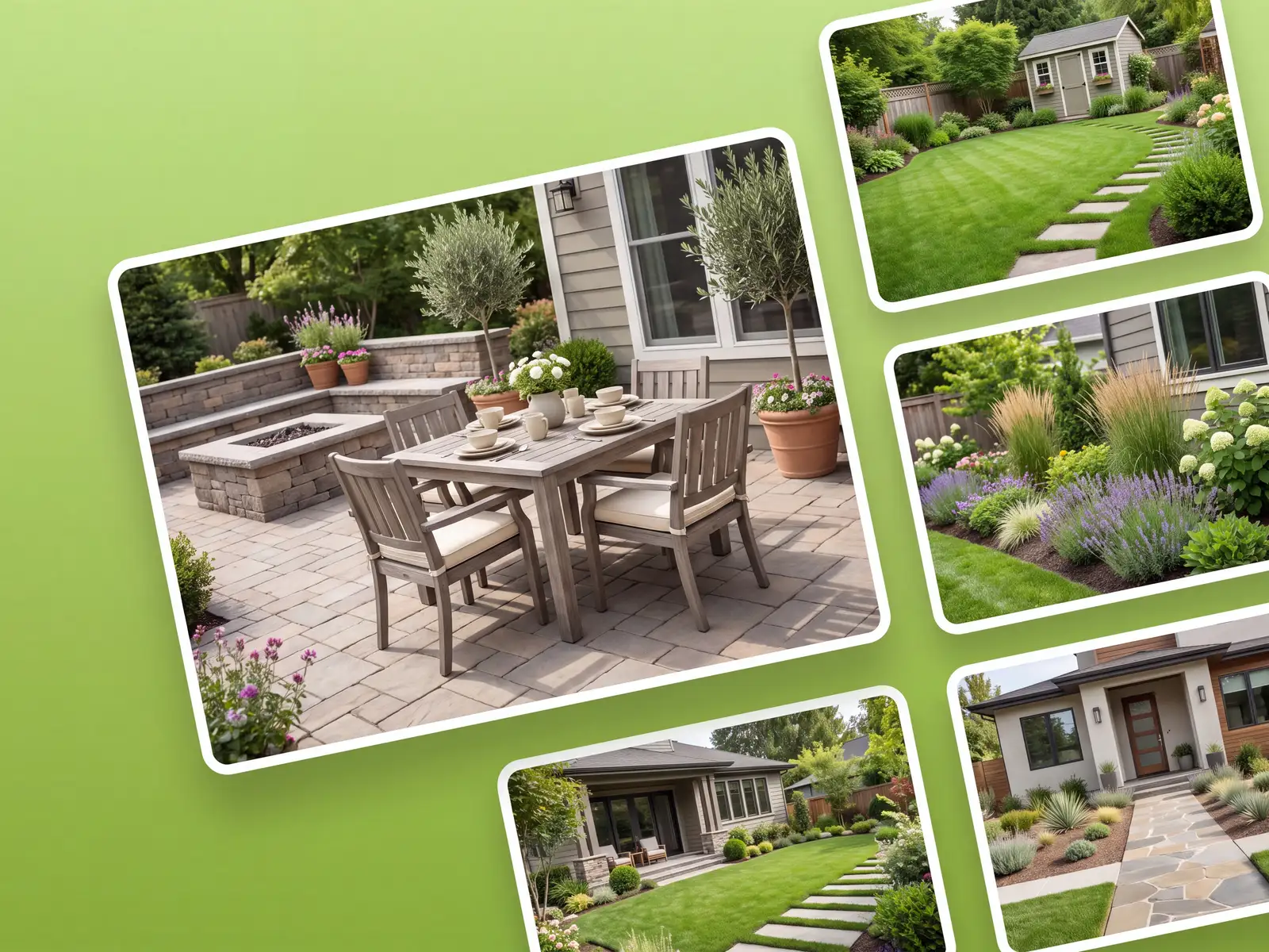 Patio concept shown alongside the rest of the redesigned yard