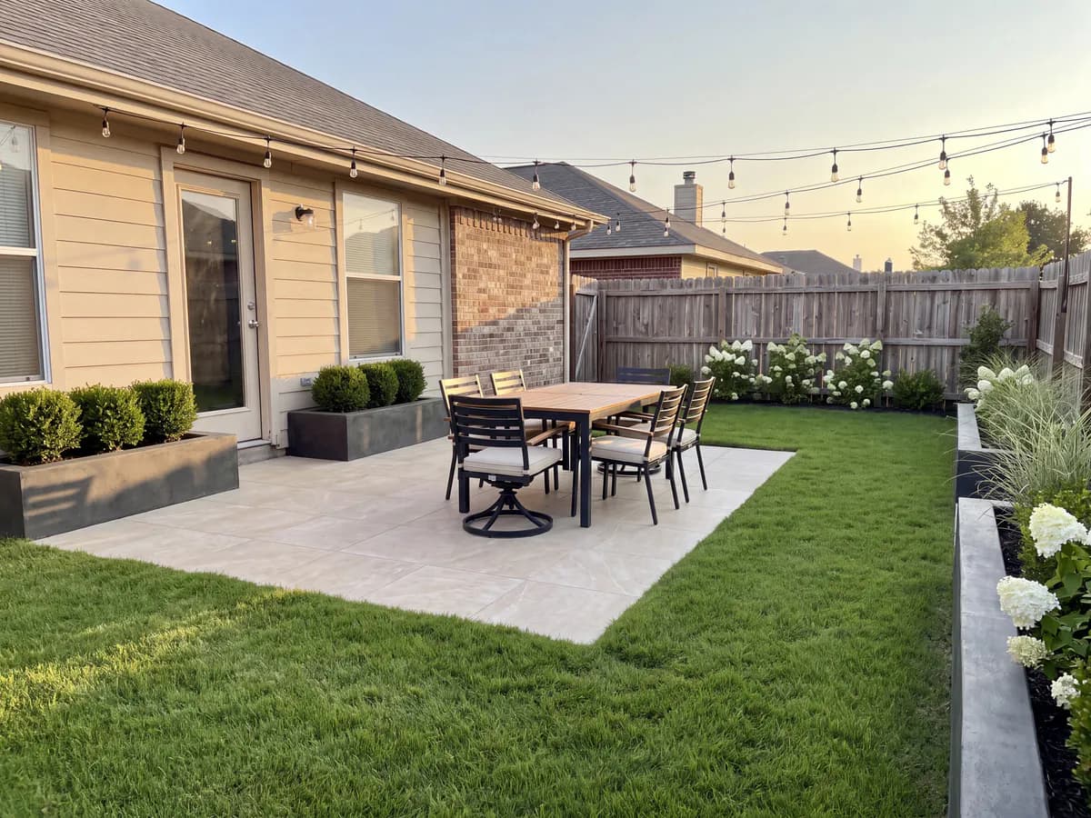 The same yard transformed into a finished landscape design concept