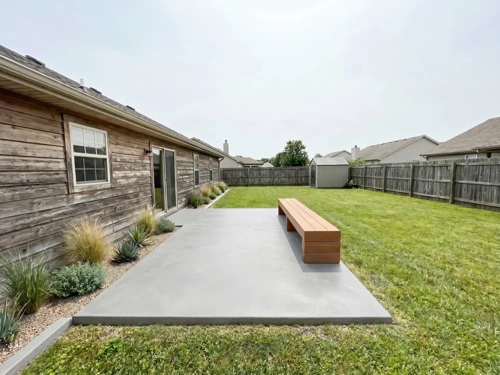 Poured concrete