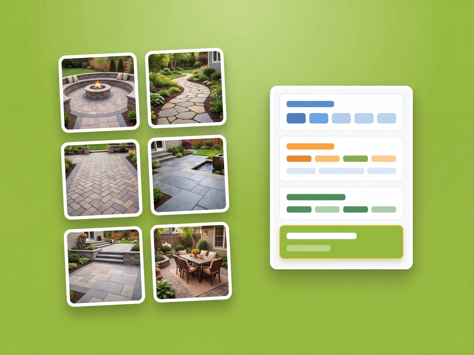 Saved paver design concept ready to share with an installer