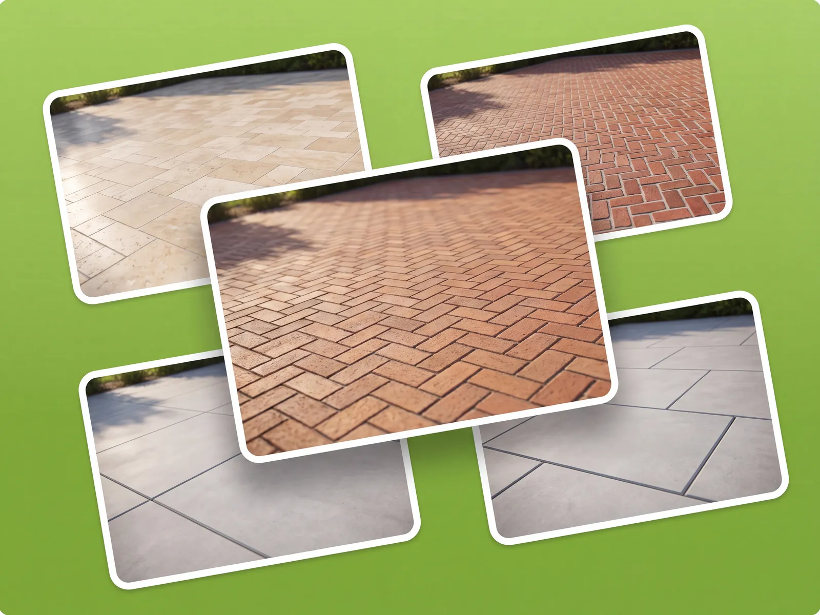 Paver pattern rendered across a full patio photo