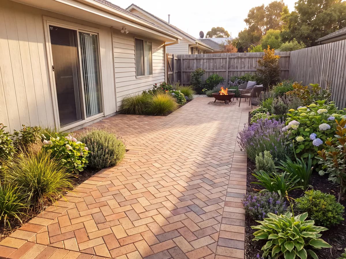 The same yard transformed into a finished landscape design concept