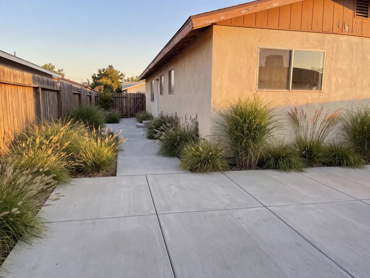 The same yard transformed into a finished landscape design concept