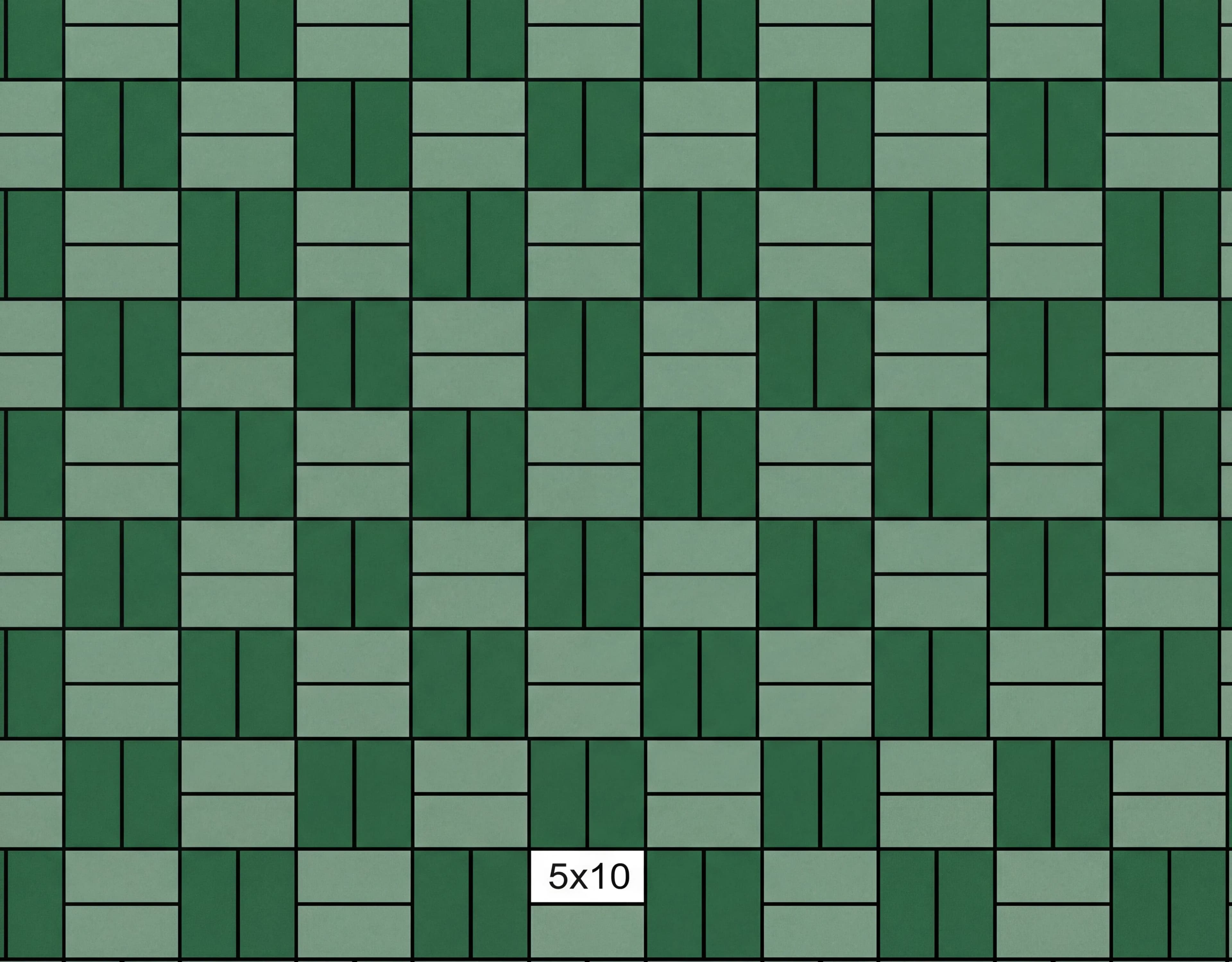 Basketweave paver pattern layout