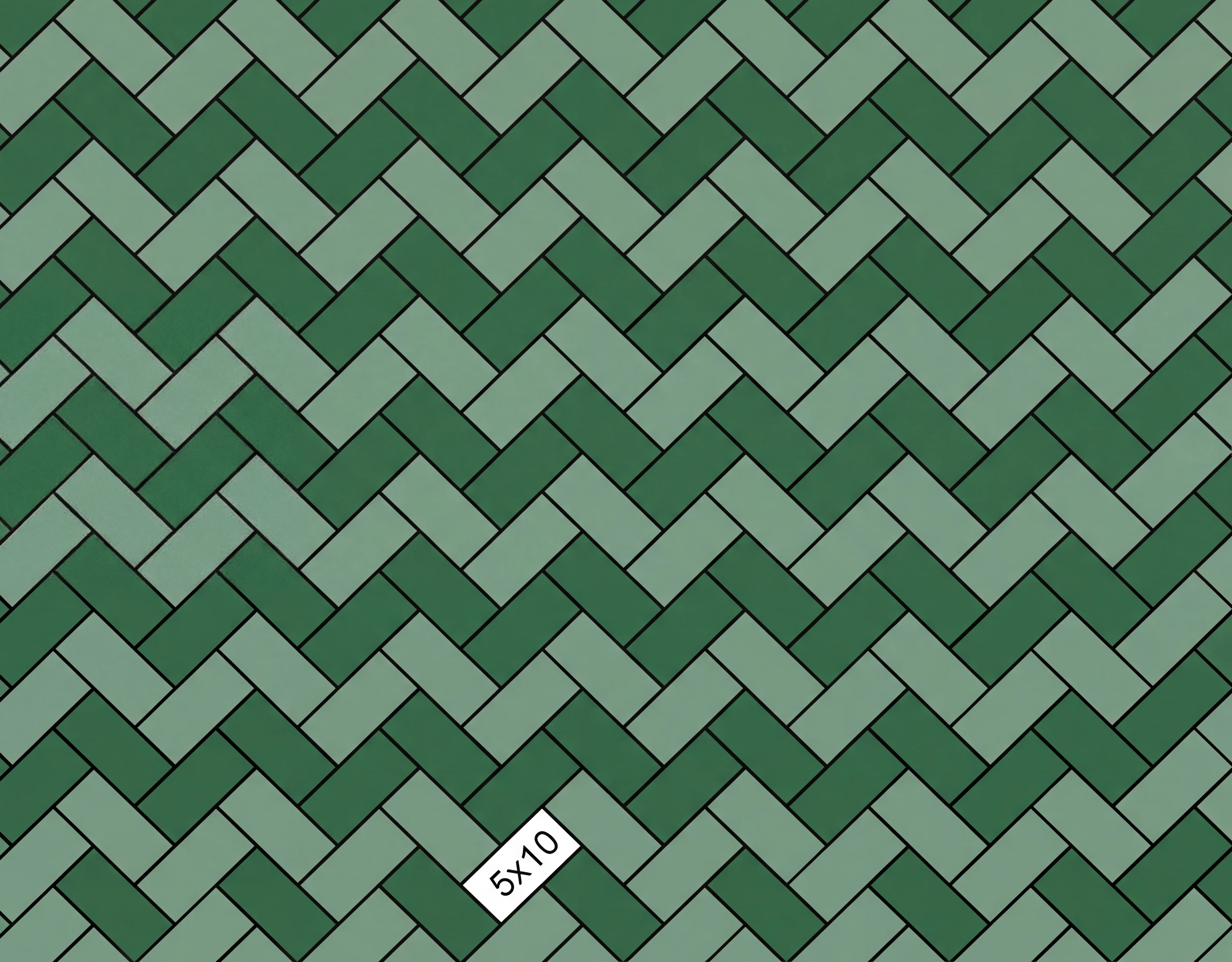 45° Herringbone paver pattern layout