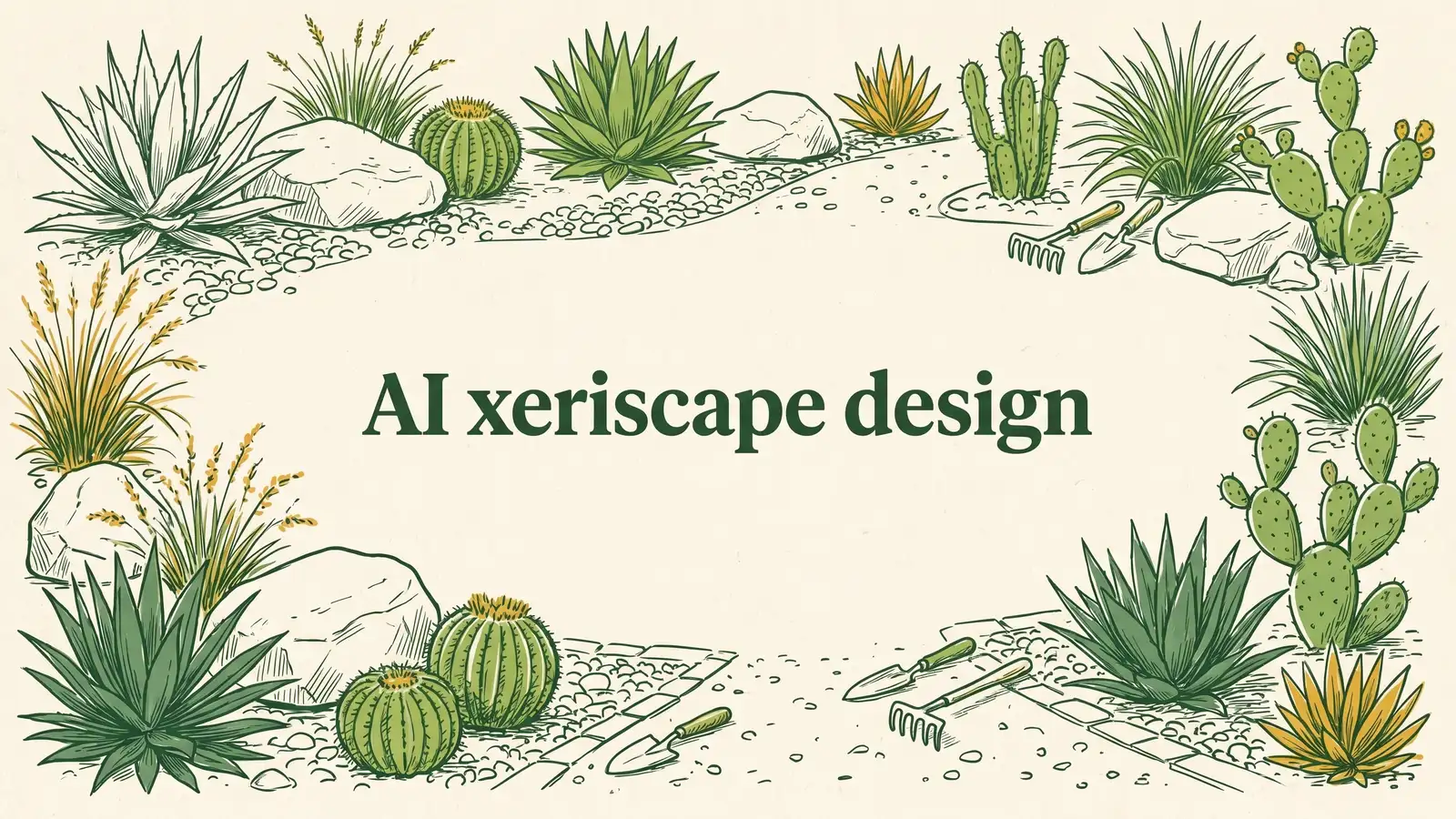 AI xeriscape design