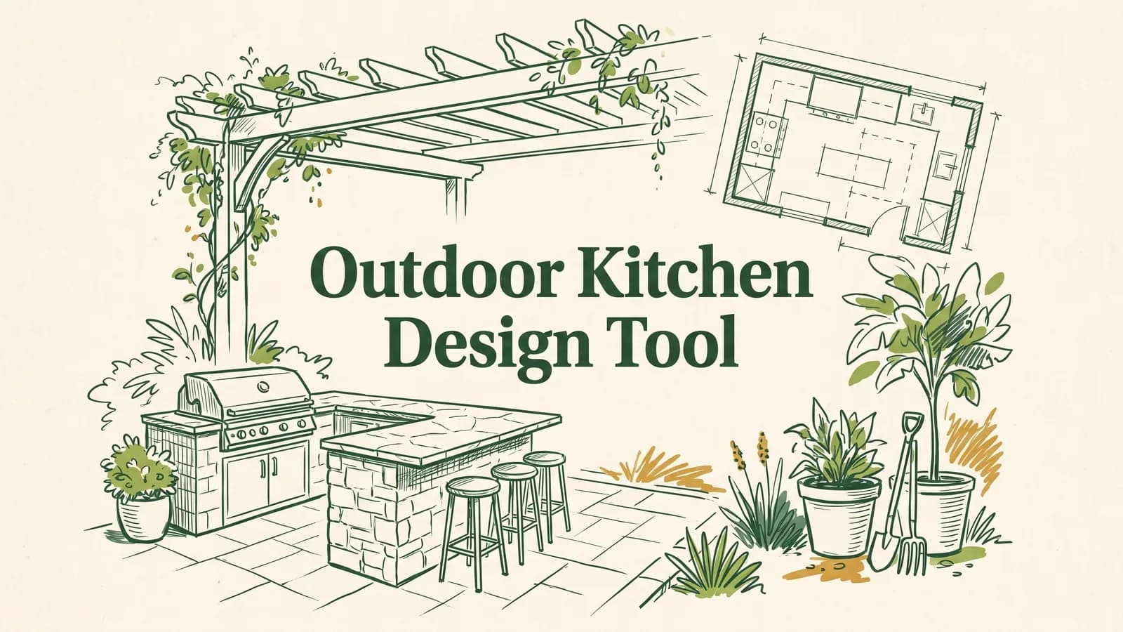 Outdoor kitchen design tool