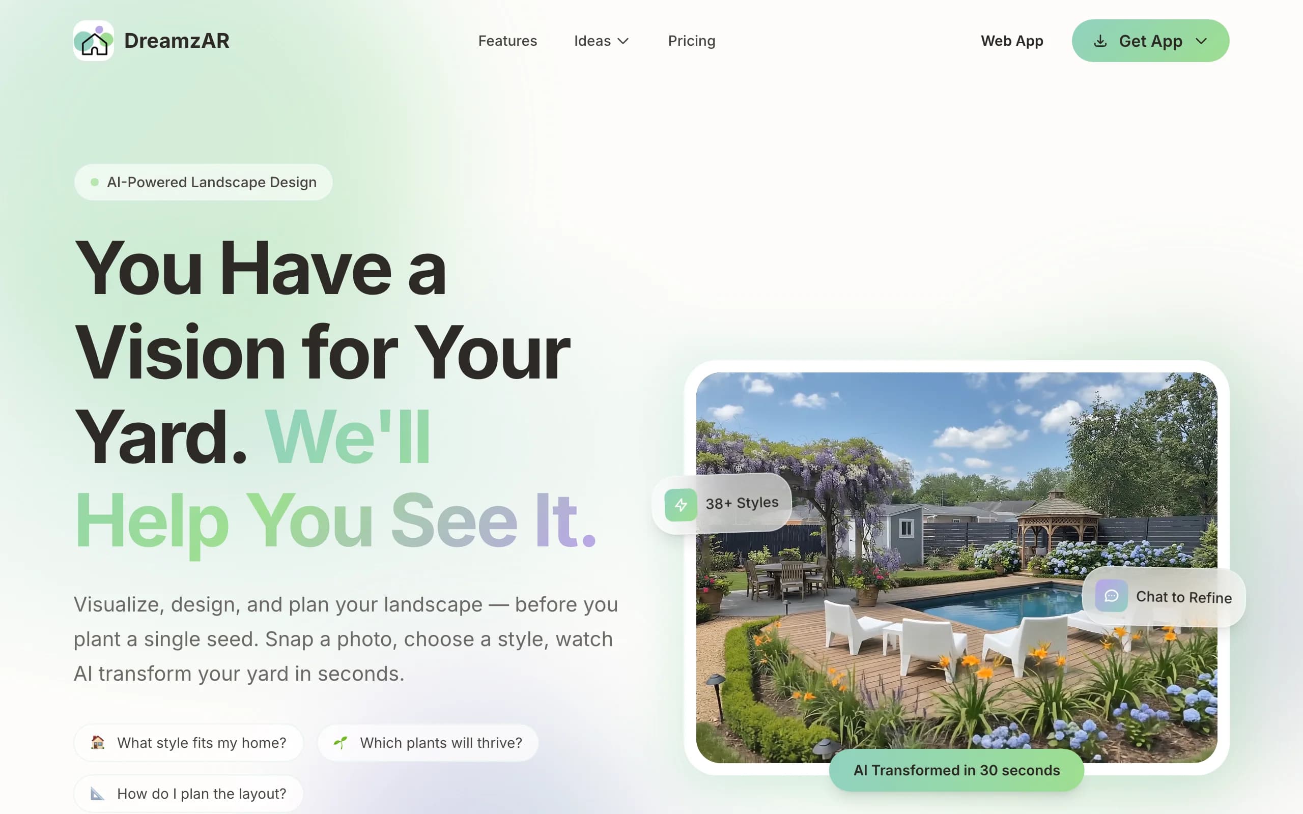 Backyard Design App Free with DreamzAR