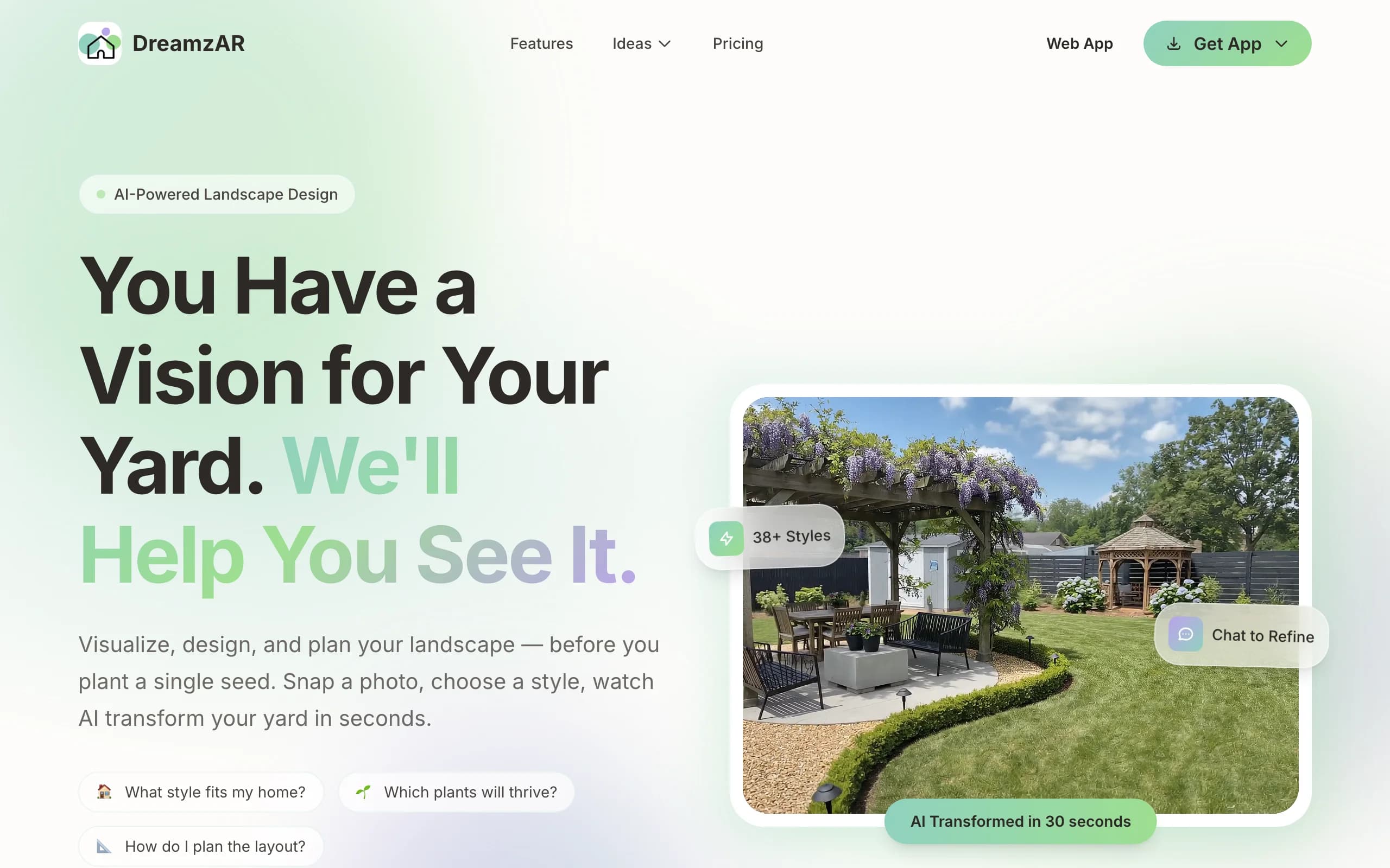 AI Front Yard Design with DreamzAR
