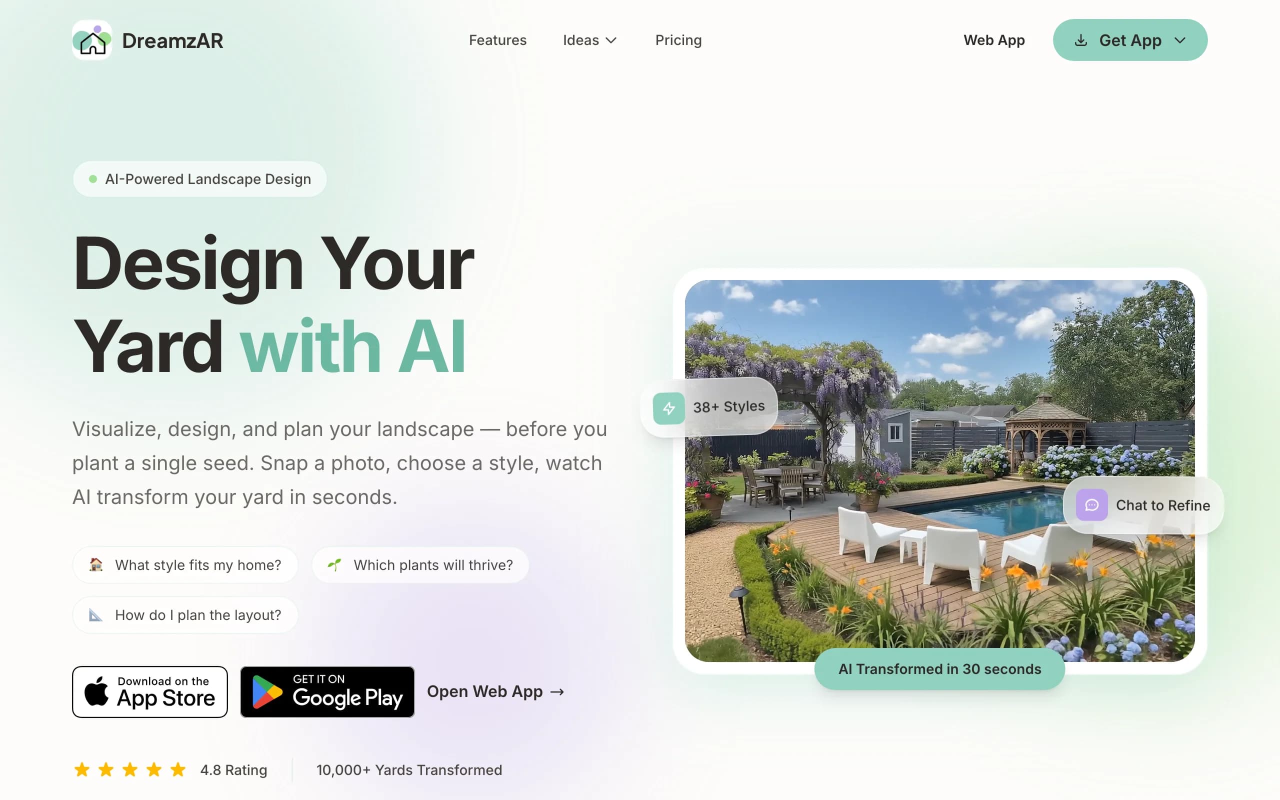 AI Landscape Design Tools with DreamzAR