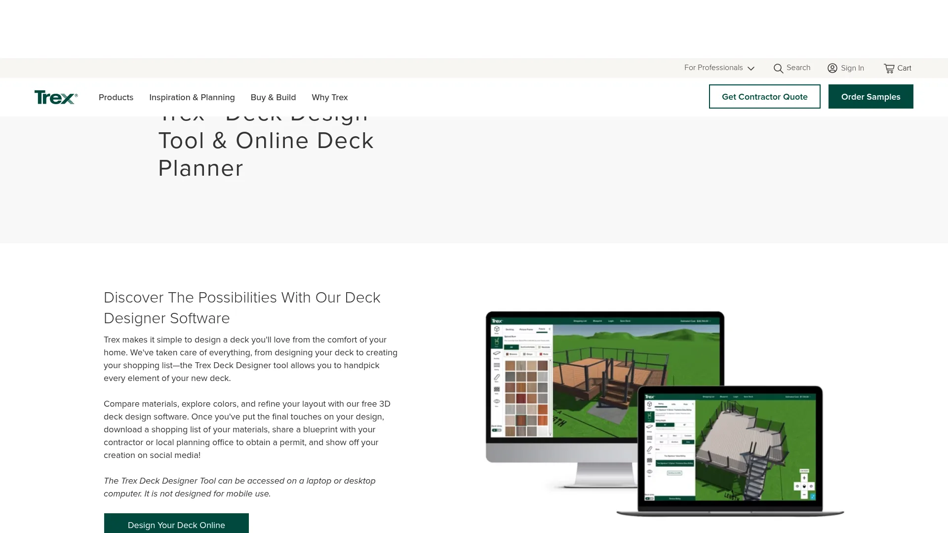 Deck Design Software with Trex Deck Designer