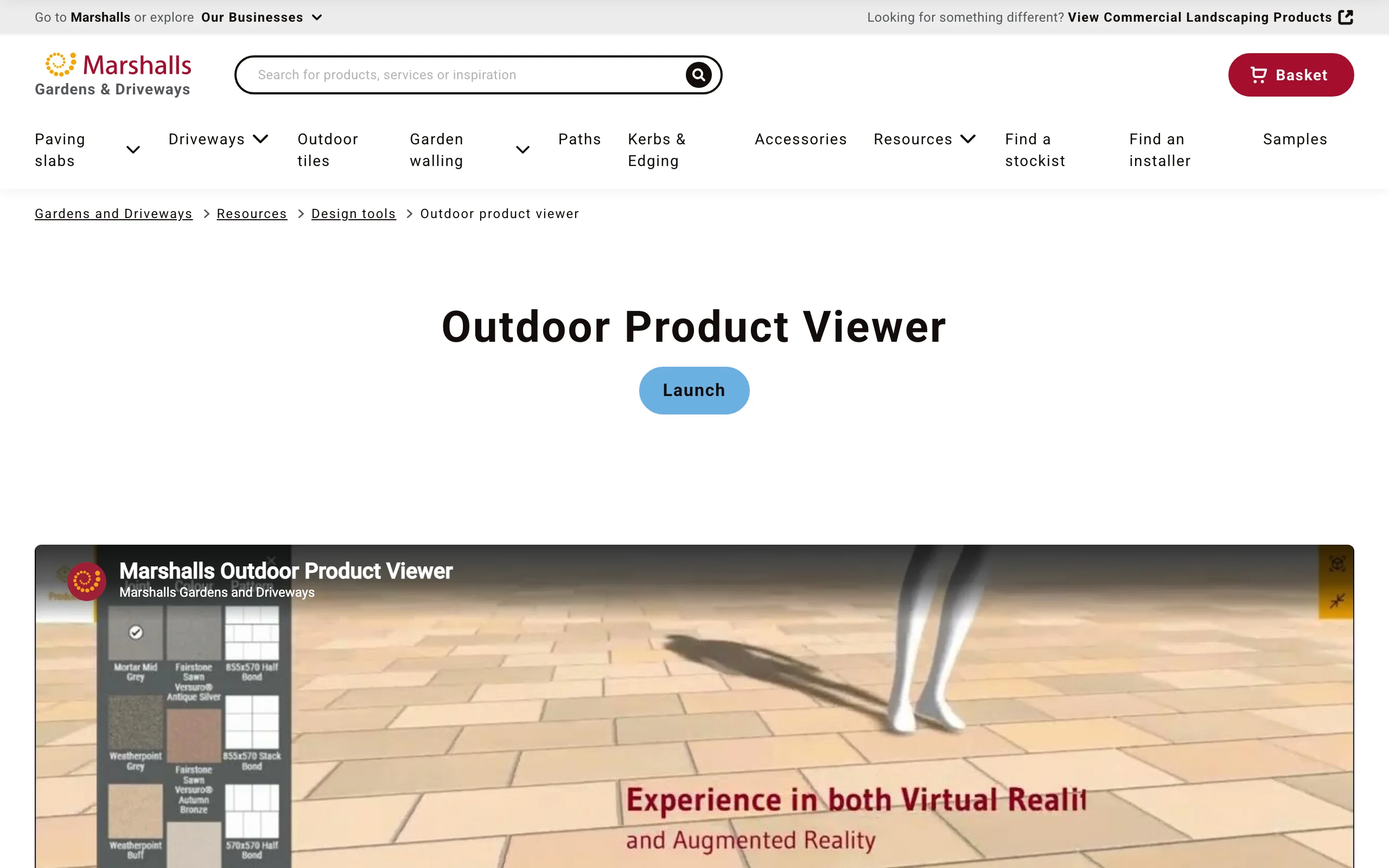 Online Landscape Design with Marshalls Outdoor Product Viewer