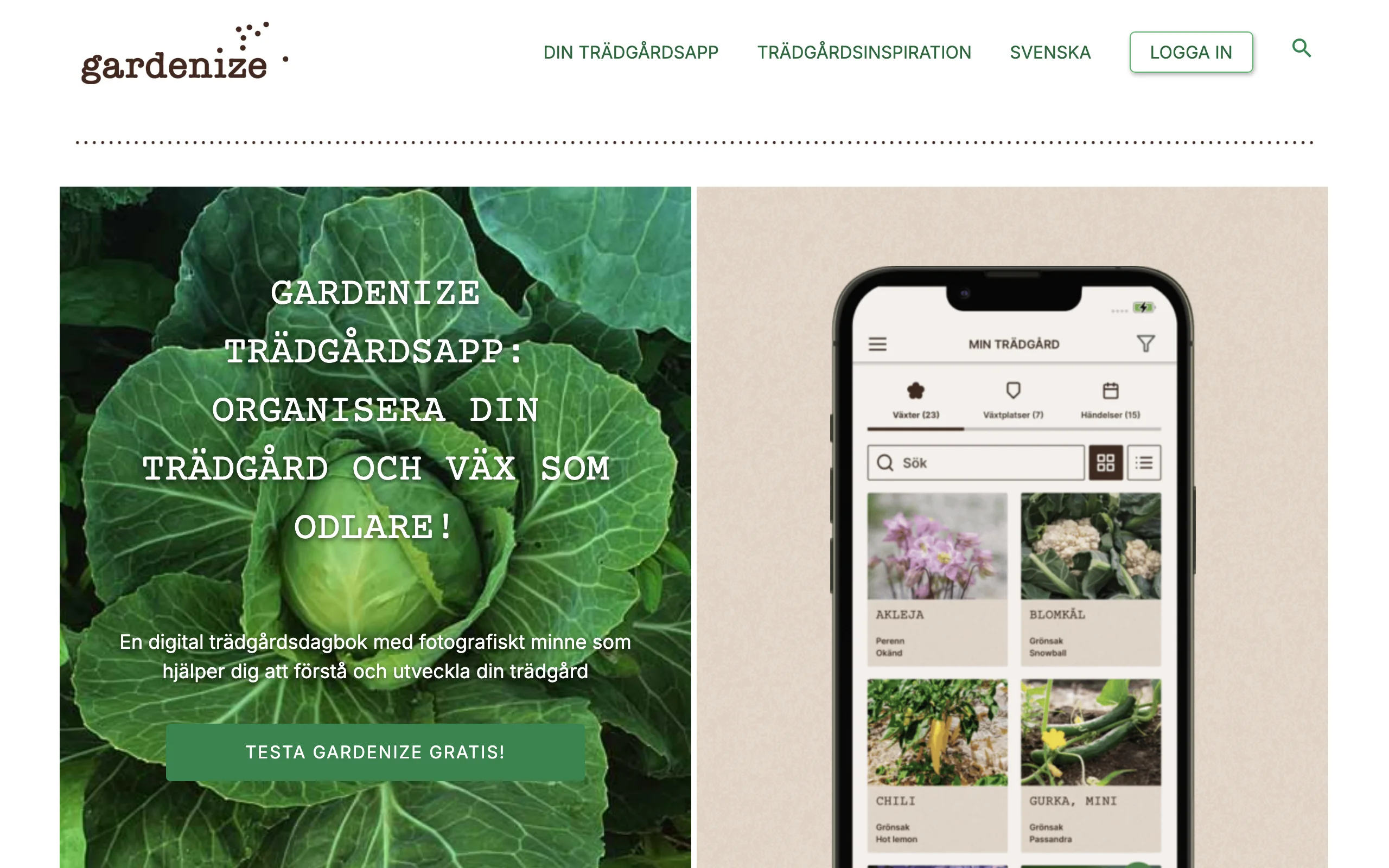 Gardening Apps with Gardenize