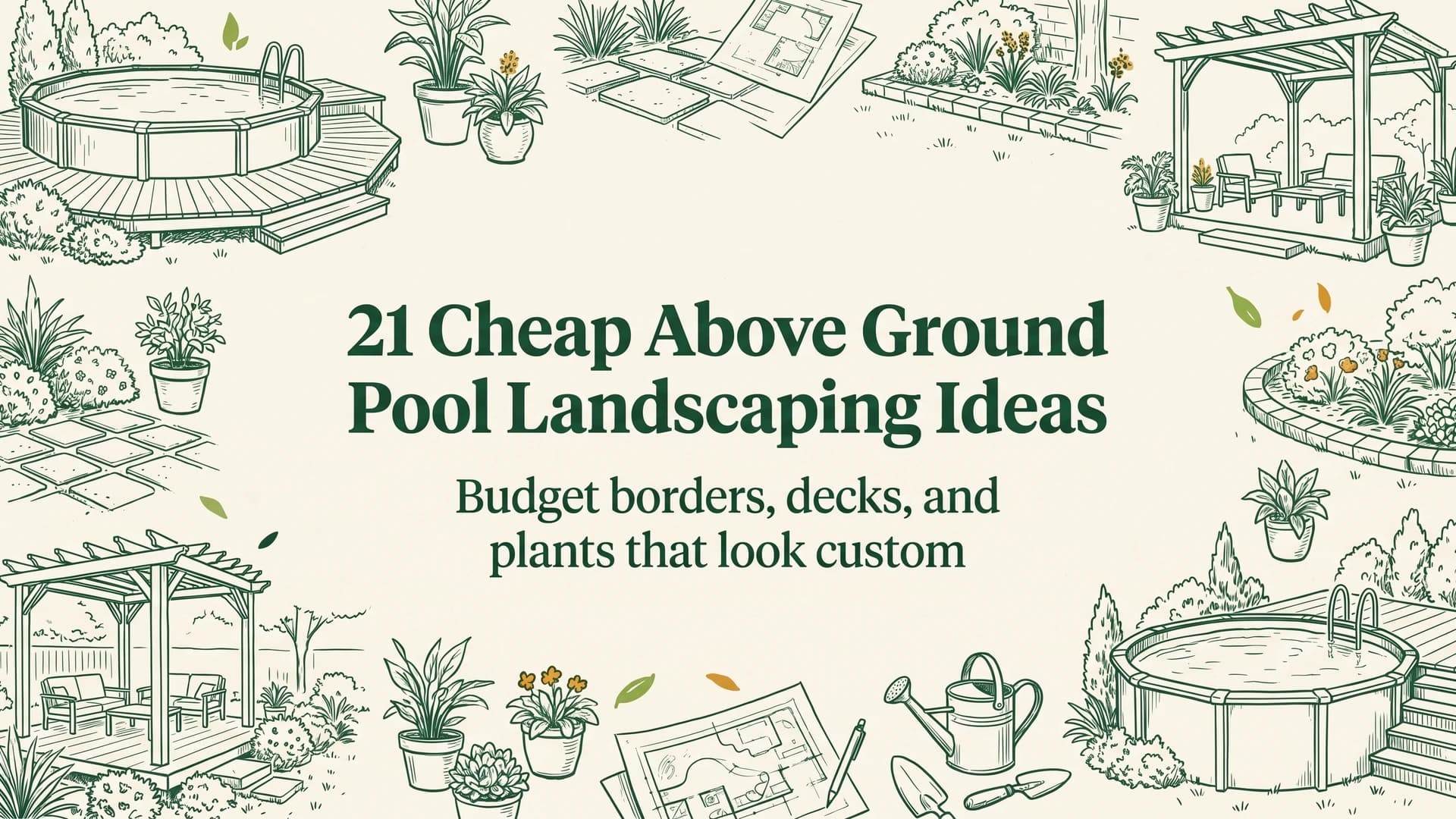 Picture of 21 Cheap Above Ground Pool Landscaping Ideas That Look Custom article