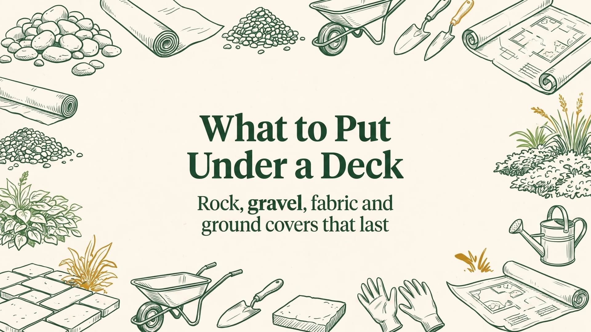 Picture of What to put under a deck: rock, gravel, fabric and ground covers article