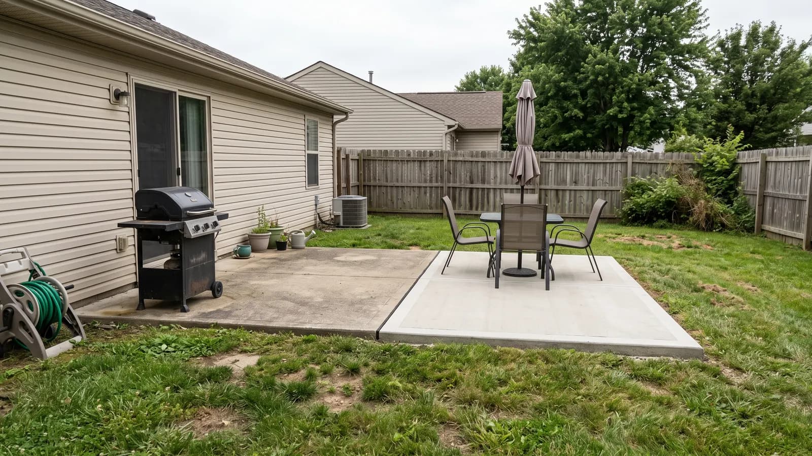 Cement Patio Rounded 27 Concrete Patio Ideas With Finish Costs