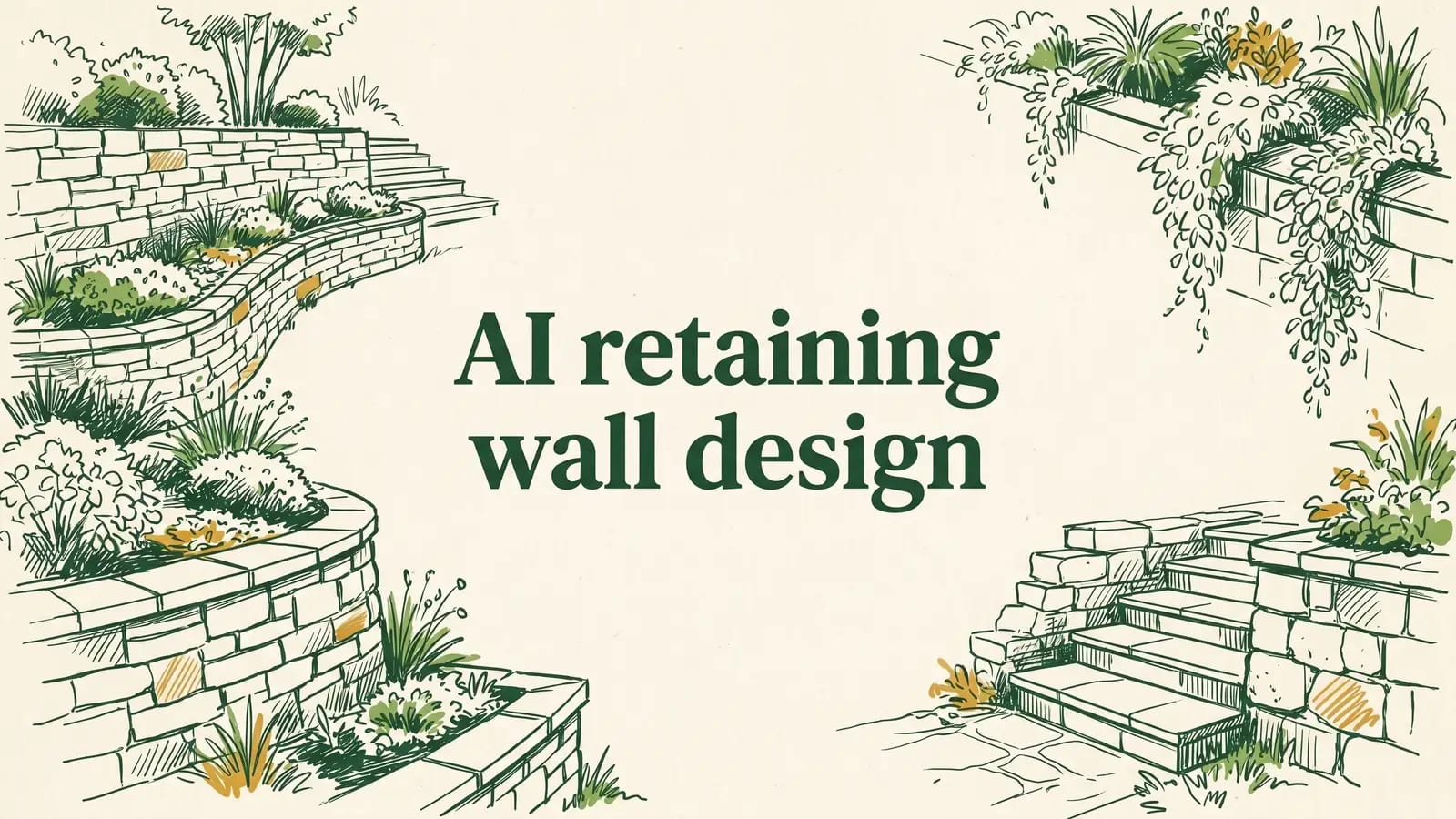 Retaining Walls Indesign AI retaining wall design from a photo
