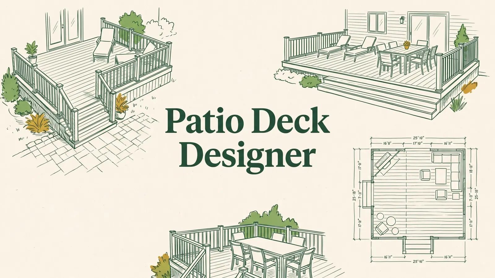 Patio deck designer that works from a photo